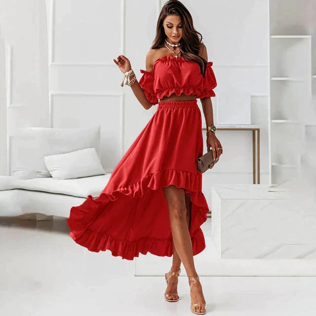 Shopnory | Sommerkleid Set mit Rüschen
