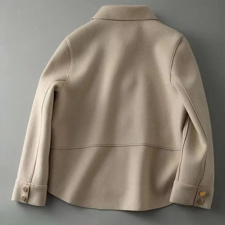Kurze Jacke mit Knöpfen Im Warmen Stil für Damen