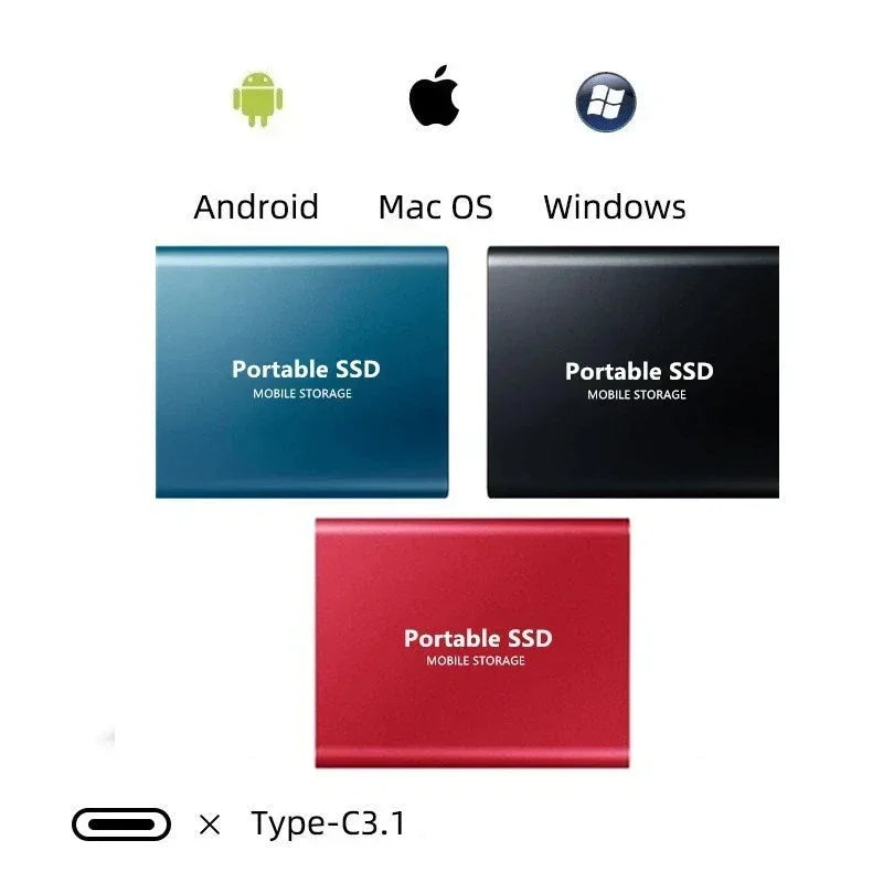 Avelena | Externe SSD 128GB | USB 3.1 & M.2 Type-C | Hochleistungs-Speicher
