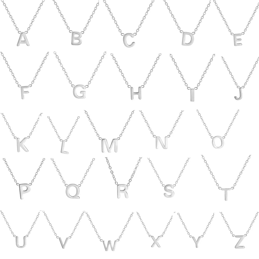 Minimalistische Initialen Halskette – A–Z Alphabet Edelstahl Choker für Frauen Shop Nory