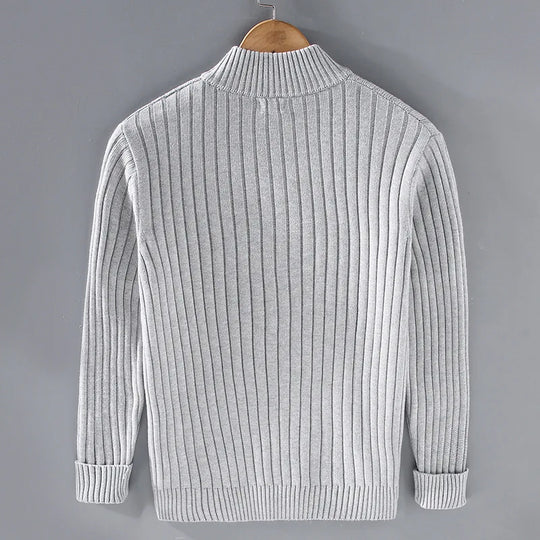 Merino Strickjacke mit Reißverschluss