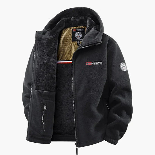 Outdoor-Fleecejacke mit Kapuze - Skandinavischer Stil für Winter & Freizeit