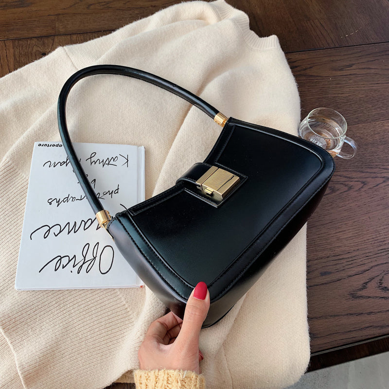 Shopnory | Stilvolle Linke Schultertasche Damen Designer Handtasche mit Reißverschluss