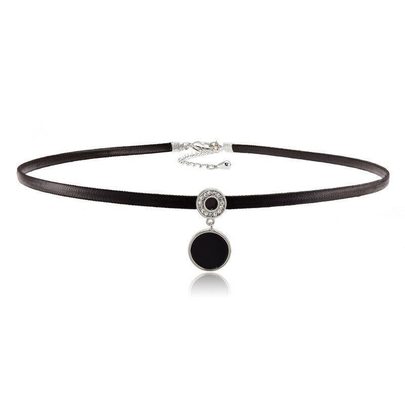 Elegante Süße Schlanke Leder Choker | Shop Nory