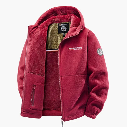 Outdoor-Fleecejacke mit Kapuze - Skandinavischer Stil für Winter & Freizeit