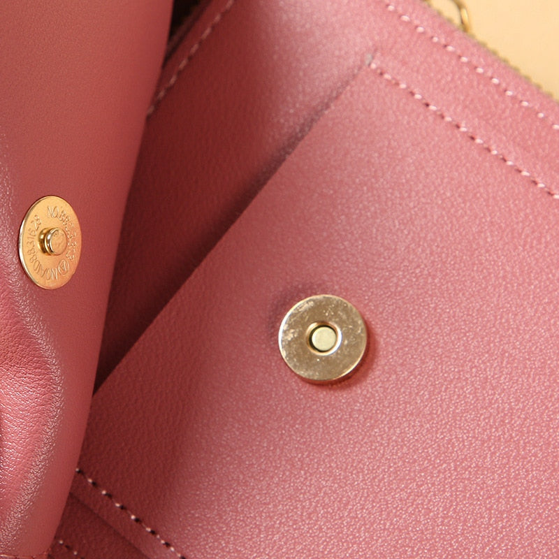 Leder Smartphone Clutch Damen Handtasche mit Touchscreen-Fenster