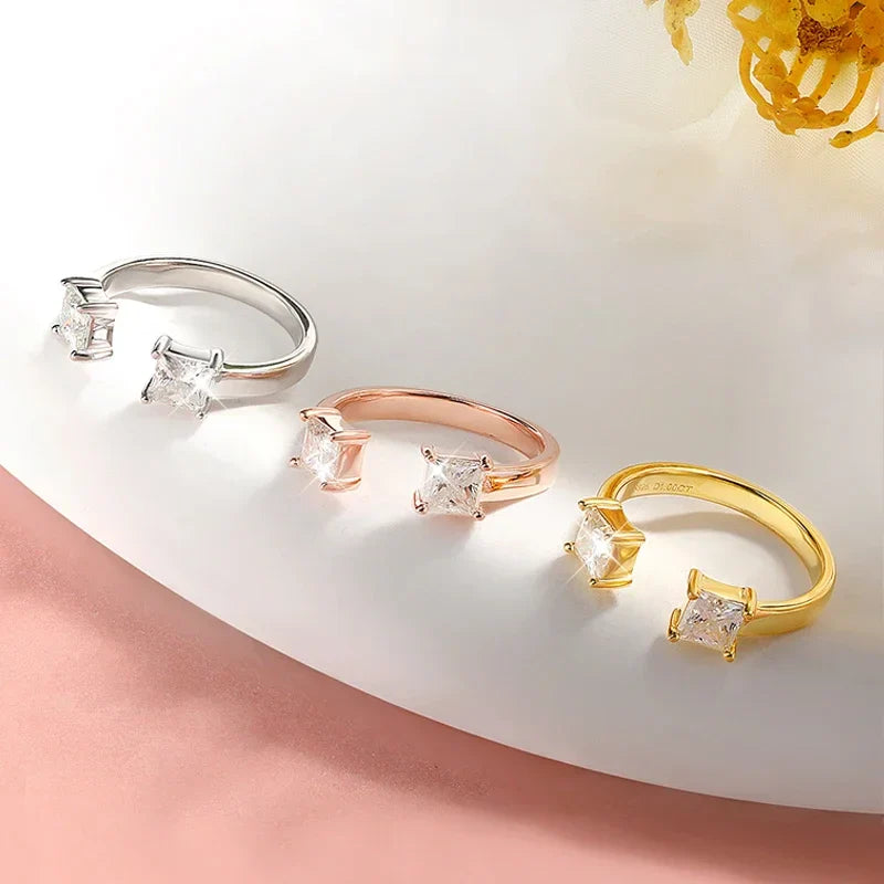 Ivictress Moissanit Luxus Ring - Ein schimmerndes Juwel der Eleganz | Shop Nory