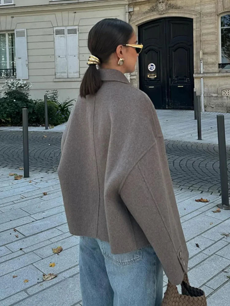 Shopnory | Damenjacke Gesteppten Übergangsjacke mit Knöpfen