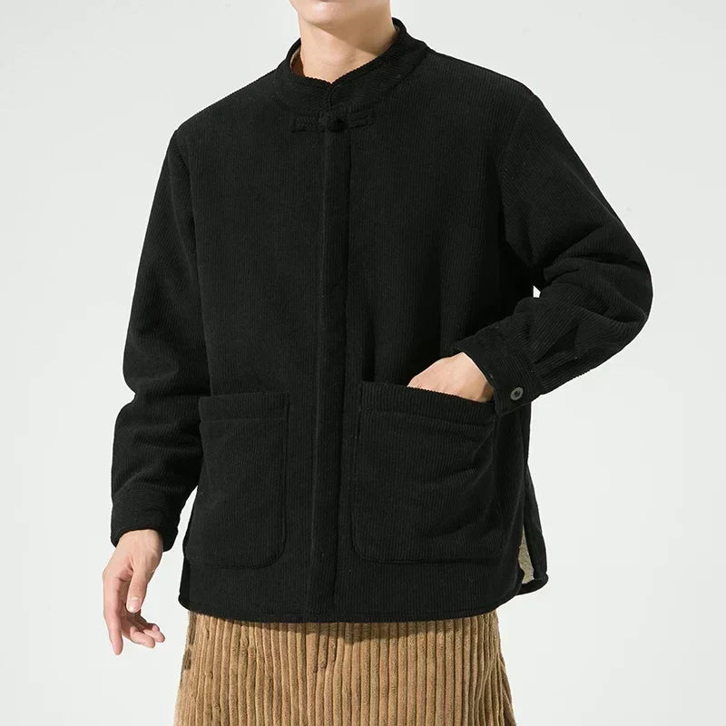 Leichtes Cordjacke für Herren mit großen Taschen