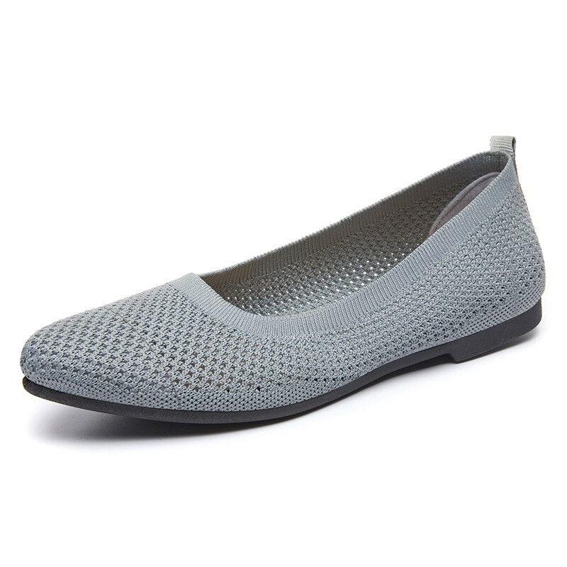 graue orthopädische ballerinas