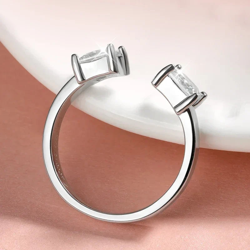 Ivictress Moissanit Luxus Ring - Ein schimmerndes Juwel der Eleganz | Shop Nory