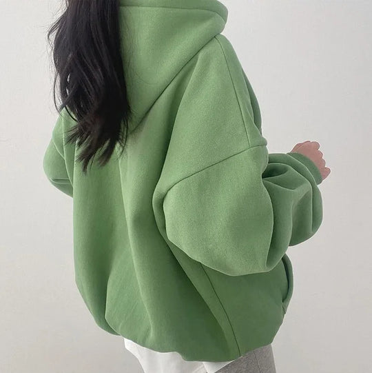 Oversized Damen Hoodie Mit Stickerei