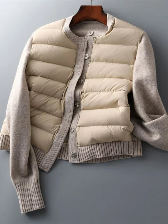 Hybride Cardigan Jacke - Knopfverschluss