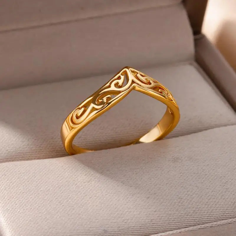 Edelstahl Herzring für Frauen Shop Nory