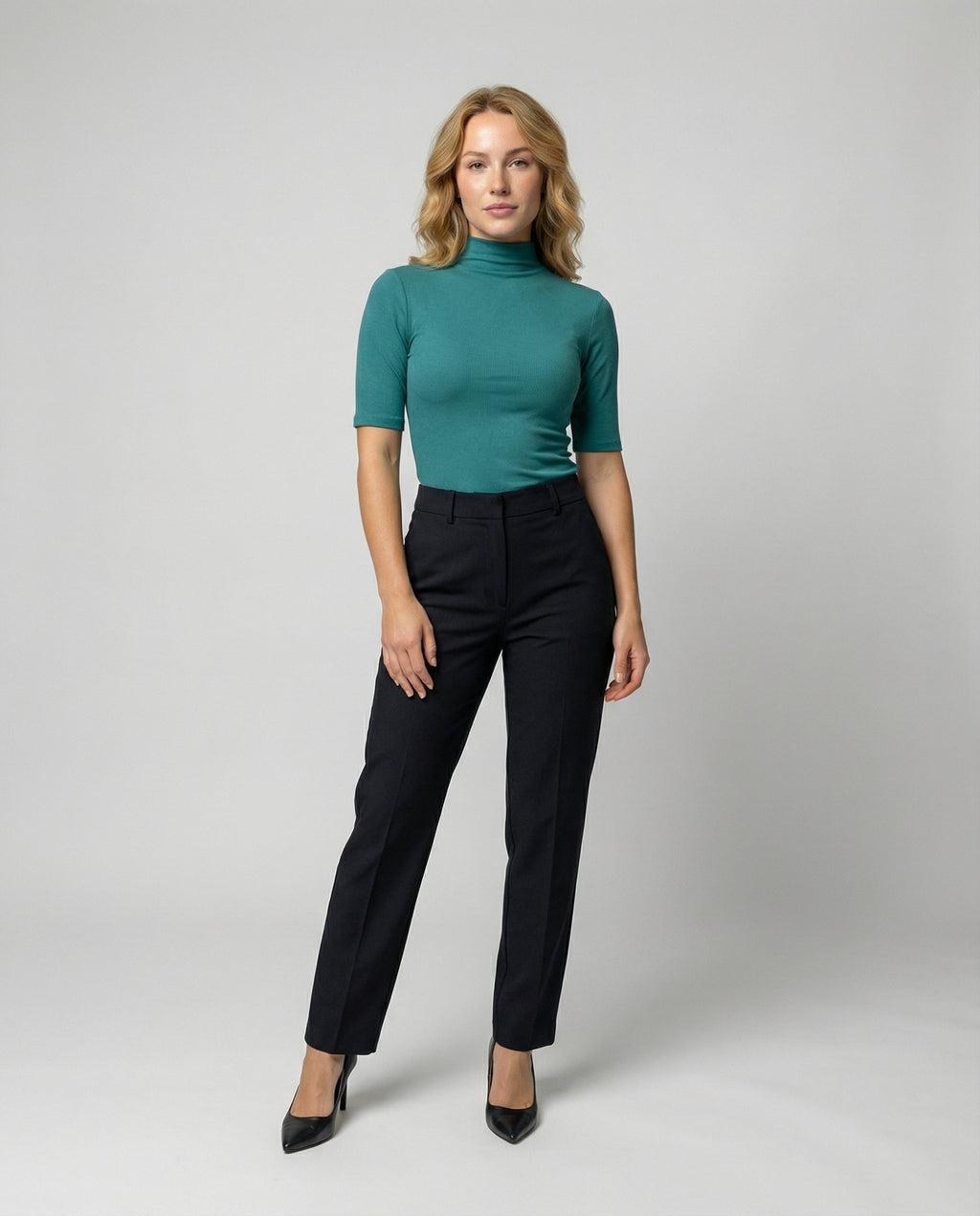 Feinstrick Nahtloser Rollkragenpullover Damen