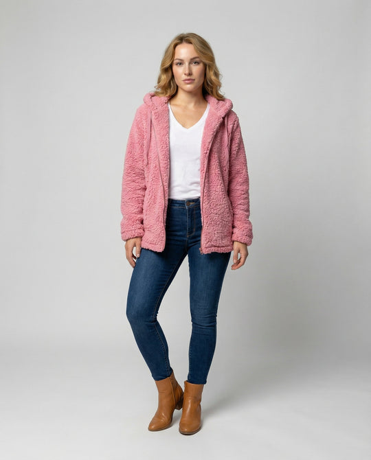 Teddy Fleecejacke Damen