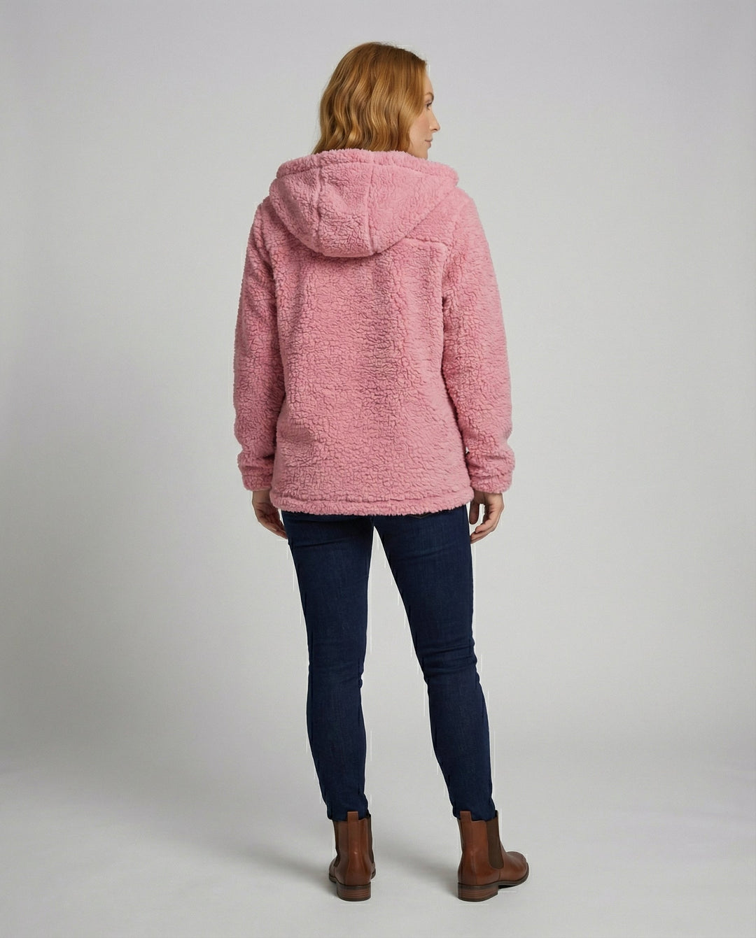 Teddy Fleecejacke Damen Lang