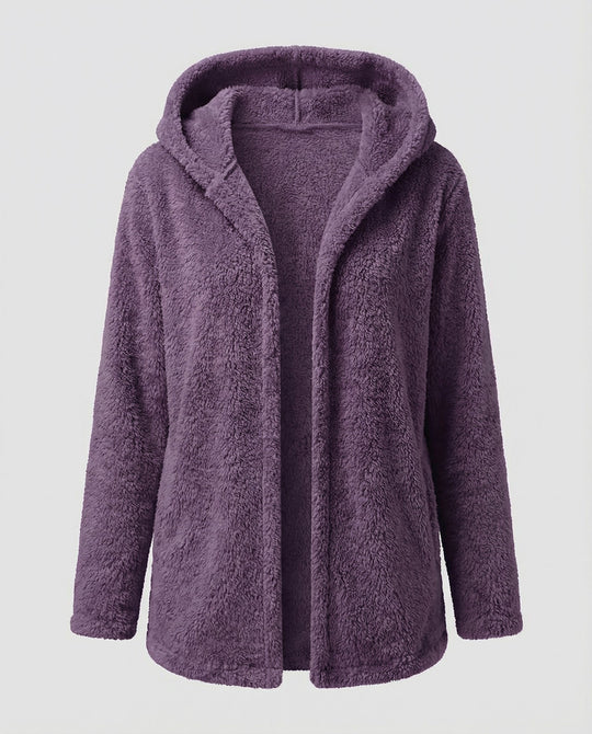 Teddy Fleecejacke Damen Lang