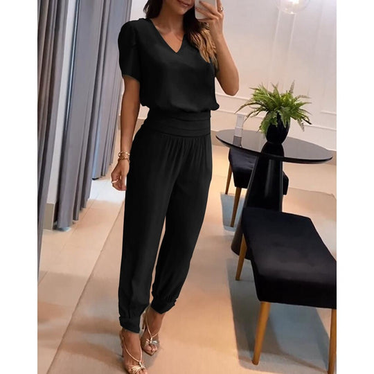 V-Ausschnitt Jumpsuit für Damen