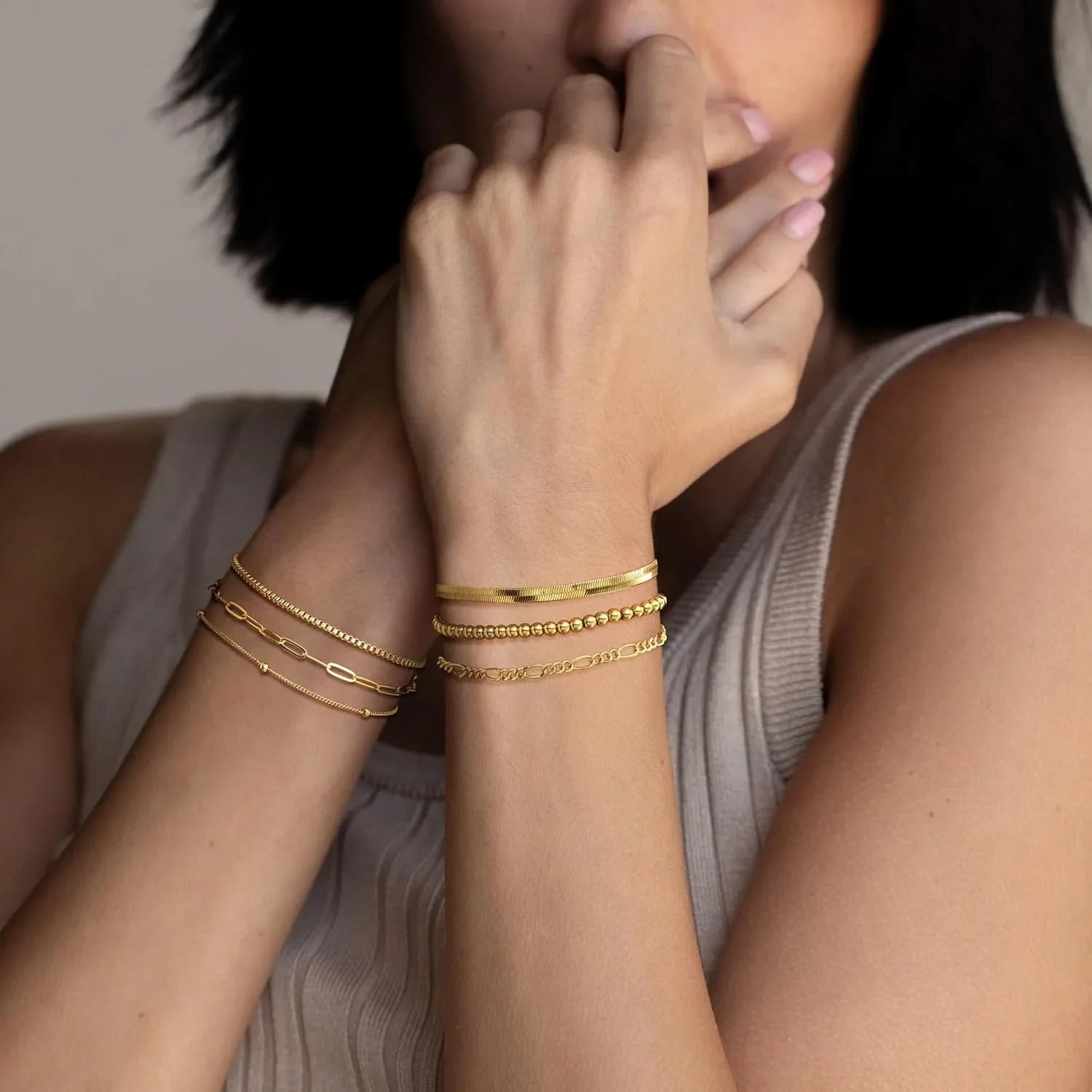 14K vergoldete wasserdichte Armbänder für Frauen Shop Nory