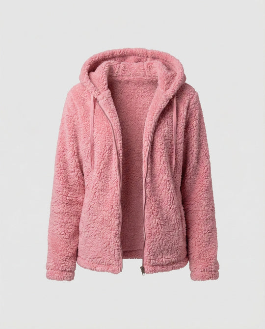 Teddy Fleecejacke Damen Lang
