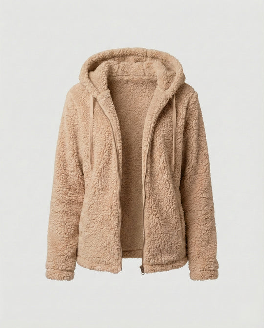 Teddy Fleecejacke Damen Lang