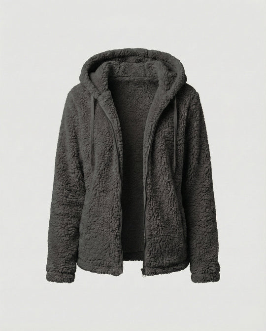 Teddy Fleecejacke Damen Lang