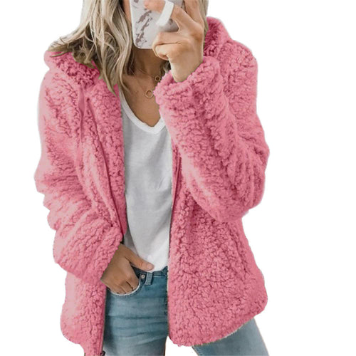 ShopNory | Teddy Fleecejacke Damen Lang