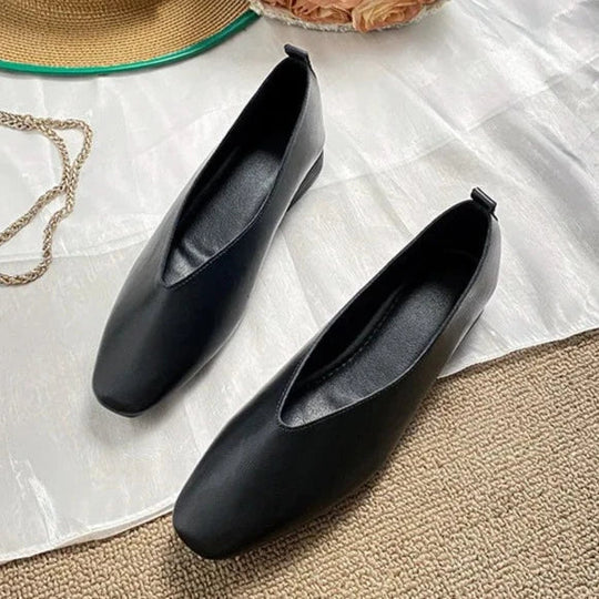 Retro Schuhe mit quadratischer Zehenform
