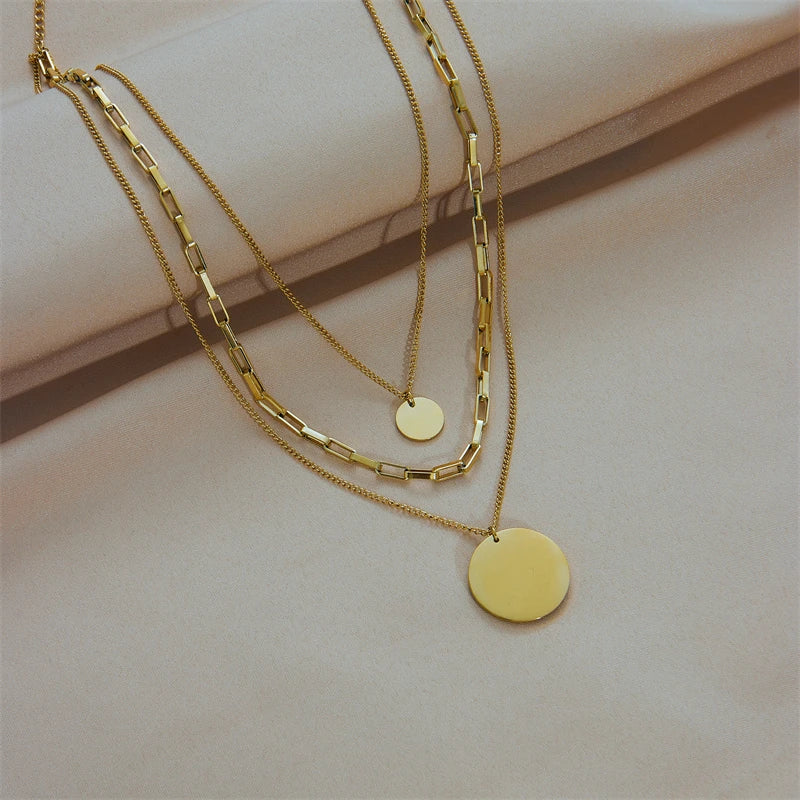 Glamouröses 3in1 Gold Anhängerhalskette für Frauen | Shop Nory
