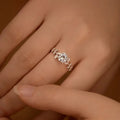 Exquisite 1CT Blatt Moissanit Verlobungsring aus Sterlingsilber | Shop Nory