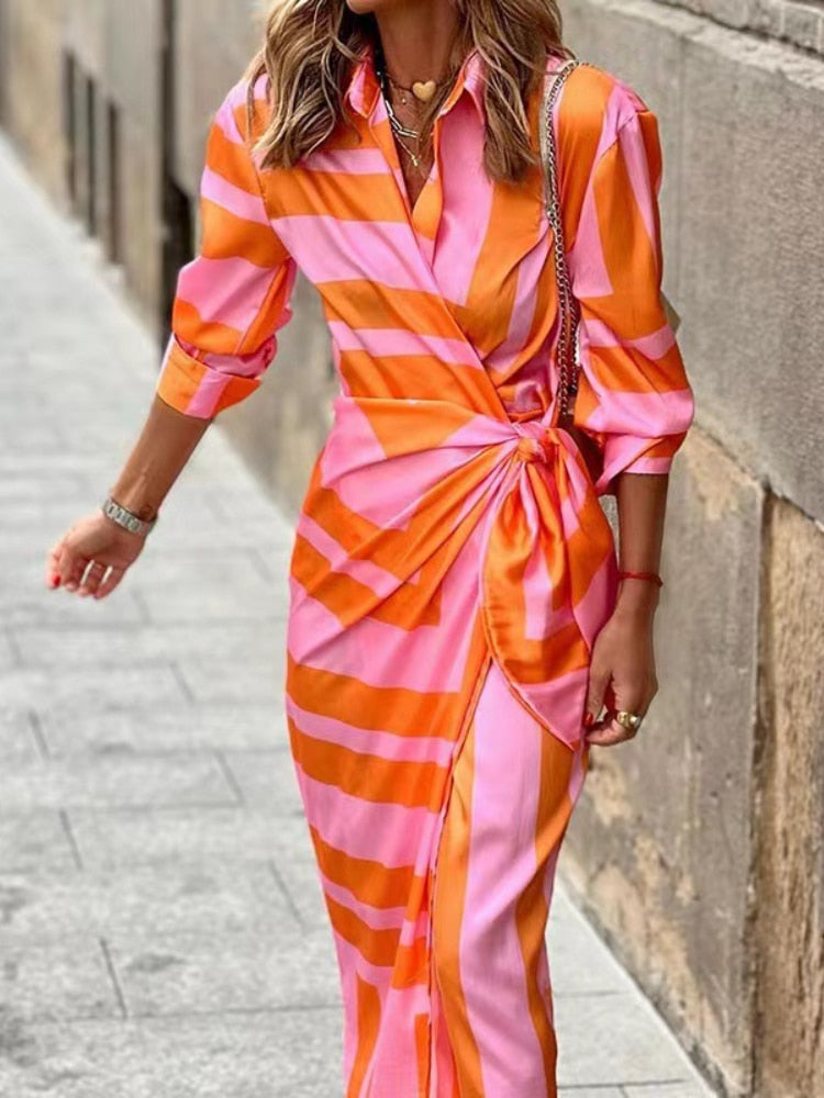 Langärmeliges Maxikleid
