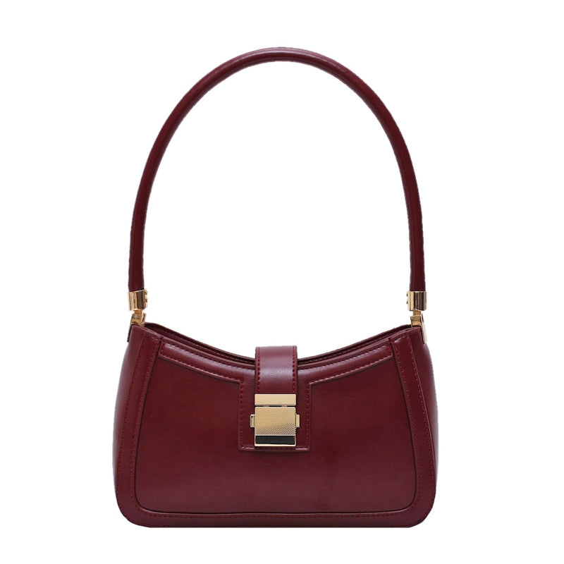 Shopnory | Stilvolle Linke Schultertasche Damen Designer Handtasche mit Reißverschluss