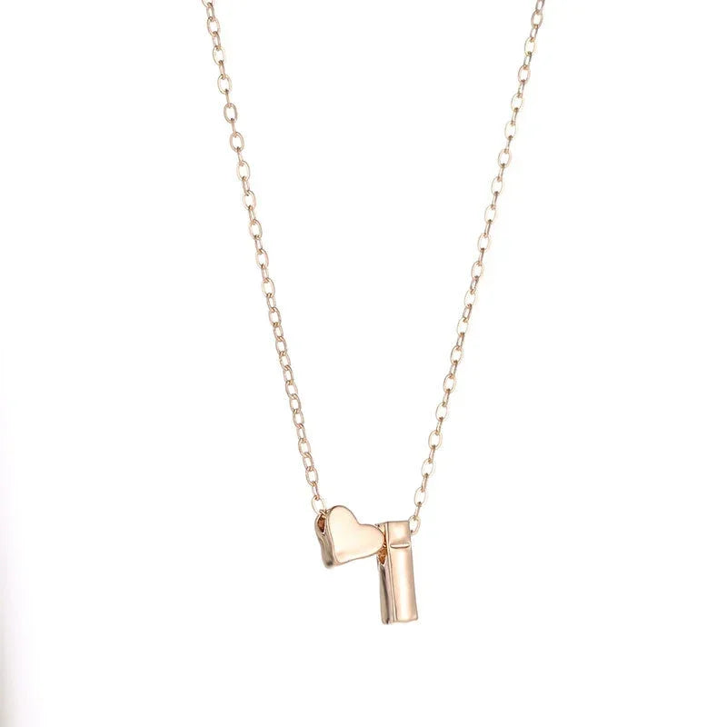 Dainty Initial Herz Halskette – Gold oder Silber Buchstaben Choker für Frauen Shop Nory