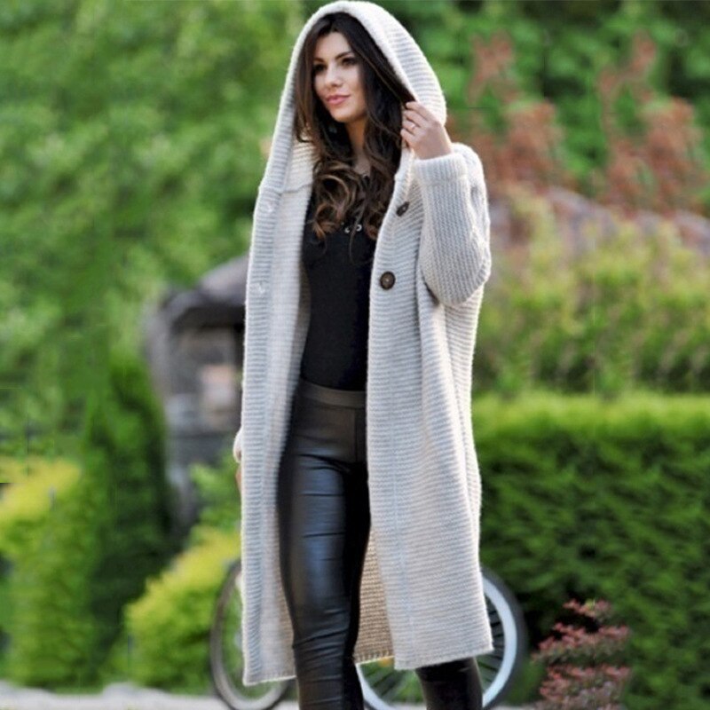 Cardigan mit Kapuze Schöner Cardigan mit Stil