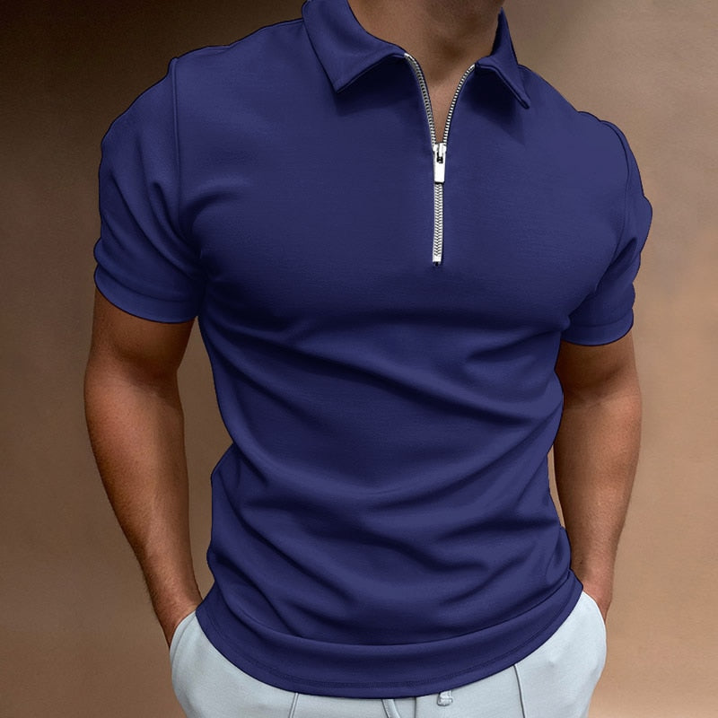 Zip-Up Polo-Shirt