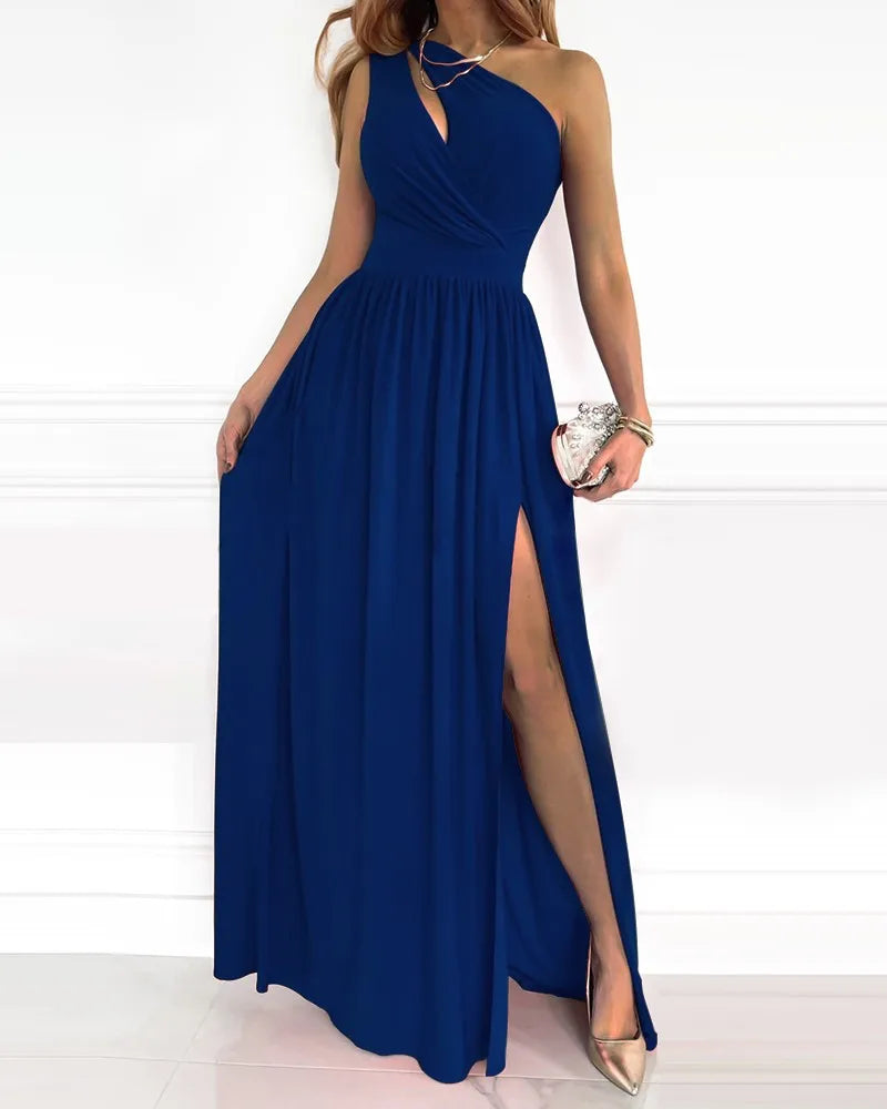 Elegante Maxikleid mit einem Schulter