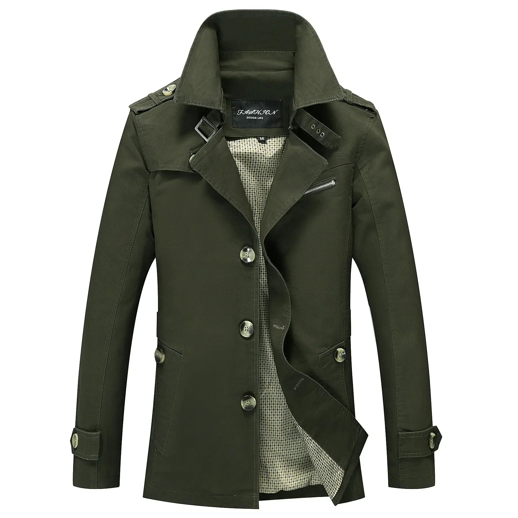 Stylischer langer Herbst-Trenchcoat für Herren