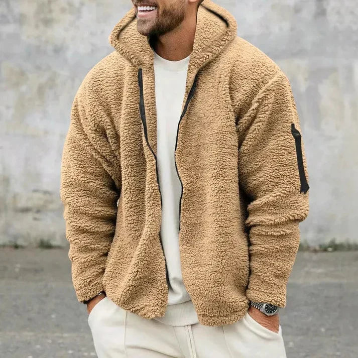 Herren Kapuzen-Fleecejacke