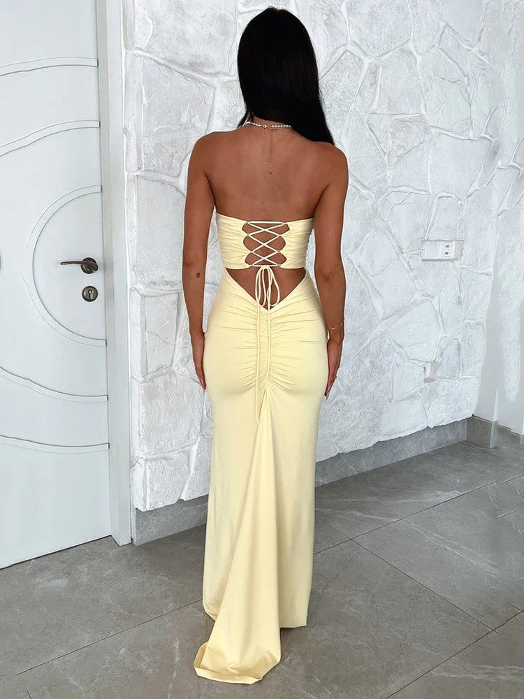Strapless Bodycon Party Kleid