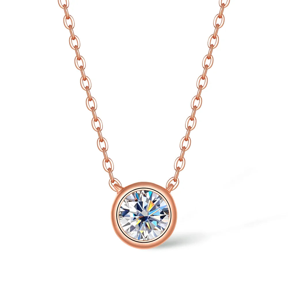 Strahlende Moissanit Luxus Halskette - 18k Vergoldete Eleganz | Shop Nory