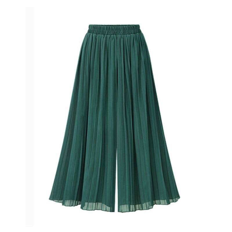 Damenhose mit weitem Bein und Mesh-Detail
