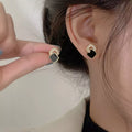 Exquisite Black Zircon Stecker Ohrringe | Shop Nory