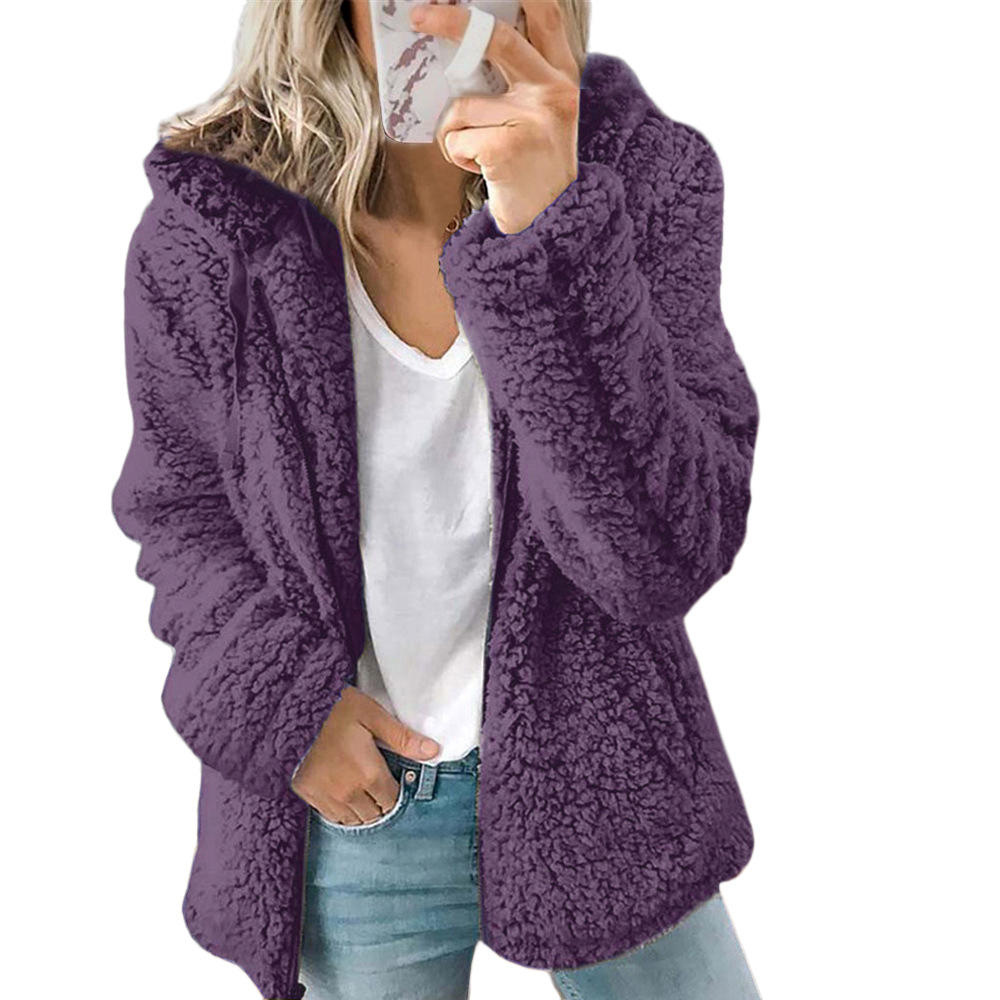 ShopNory | Teddy Fleecejacke Damen Lang