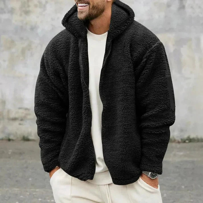 Herren Kapuzen-Fleecejacke