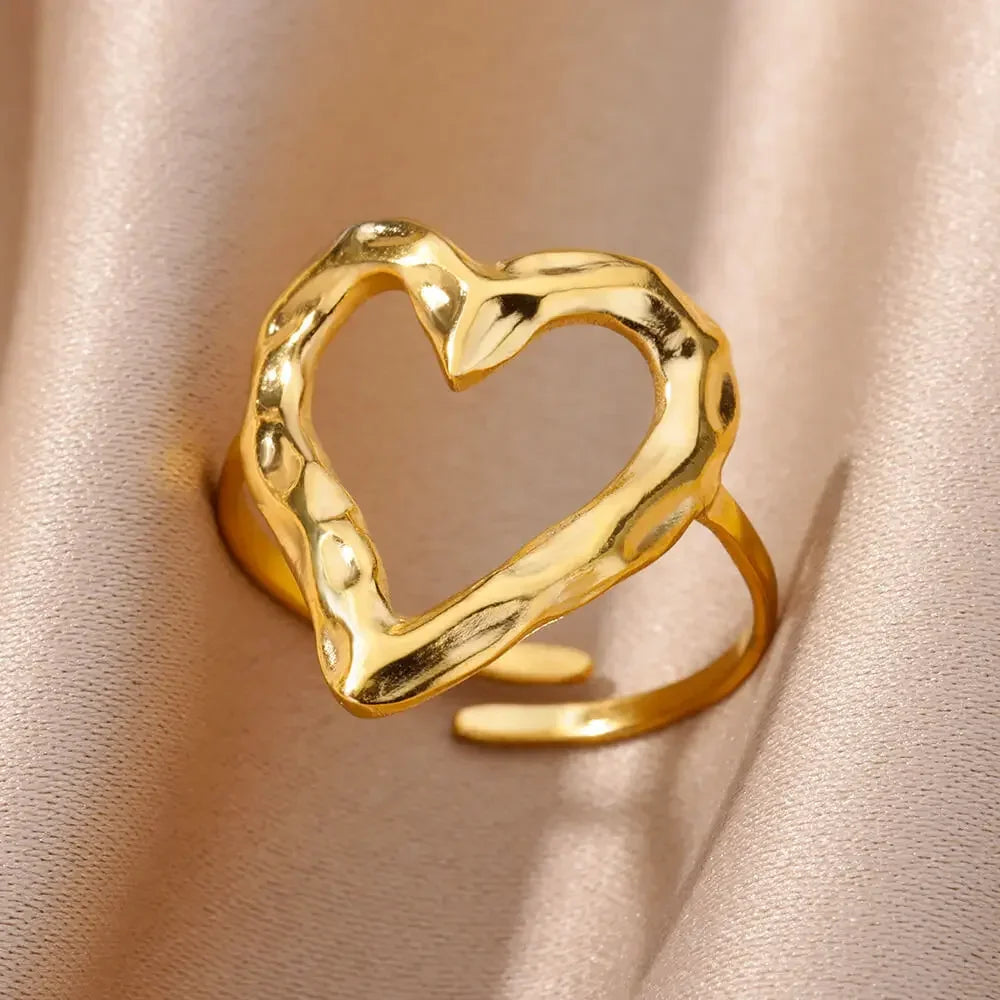 Edelstahl Herzring für Frauen Shop Nory