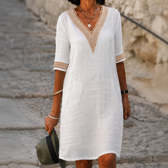 ShopNory | Stilvolles Leinen Sommerkleid für Frauen