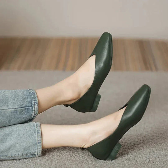 Retro Schuhe mit quadratischer Zehenform