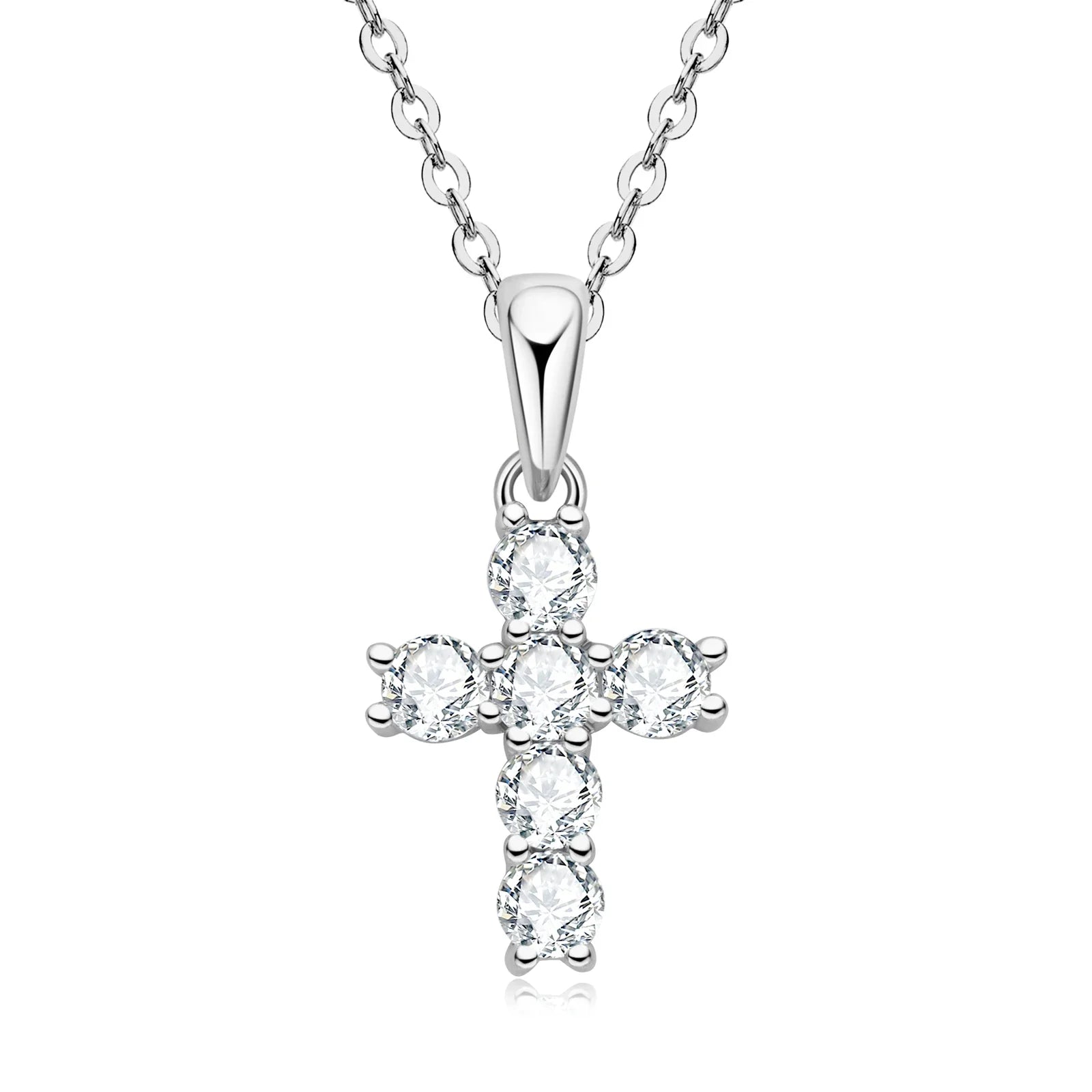Luxuriöse Moissanit Kreuz Halskette - Erschwingliche Brillanz | Shop Nory