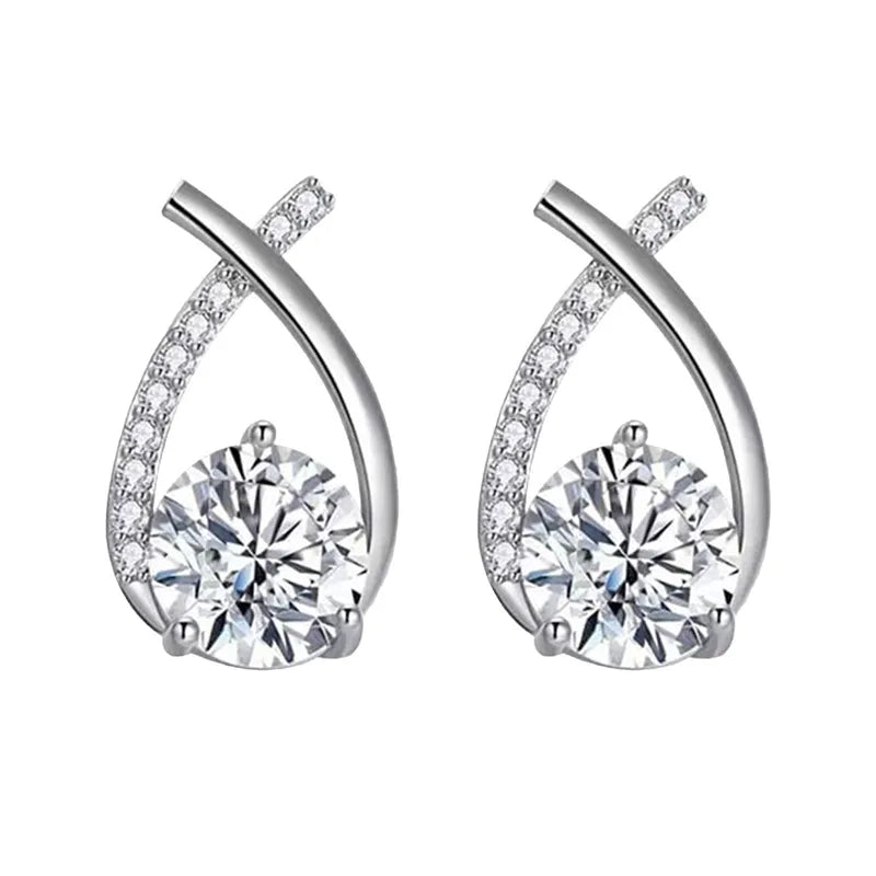 Kreuz Kristall Steckerohrringe | Shop Nory